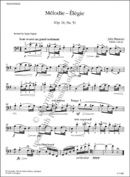Mélodie-Élégie (Op. 10, No. 5) pour Violoncelle et Piano