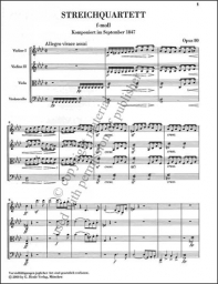 Mendelssohn - String Quartet in F minor, Op. 80 - Score (HEN) Mendelssohn - String Quartet in F minor, Op. 80 - Score (HEN)