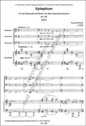 Epitaphium for Three Violoncelli and Piano, Op.100 Epitaphium for Three Violoncelli and Piano, Op.100