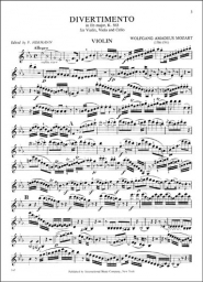 Mozart - Divertimento for Violin, Viola and Cello, K. 563 (INT)