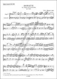Sonate für zwei Violoncelli, KV 292