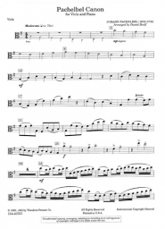 Pachelbel - Canon in D for Viola and Piano (PRESS)