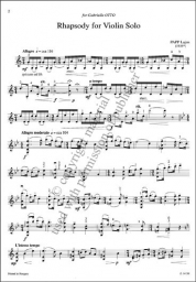 Rhapsody for Violin Solo