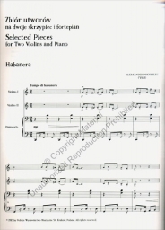 Selected pieces for Two Violins and Piano