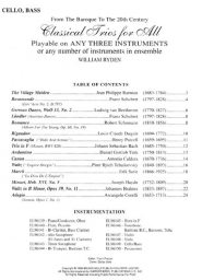 Classical Trios For All - Cello/Bass