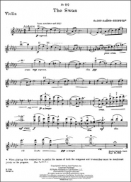 Saint-Saëns - The Swan for Violin and Piano Arr. Heifetz (FISCH)