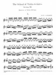 The School of Violin Technics - Book 3