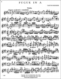 Tartini-Kreisler - Fugue in A for Violin and Piano (FISCH)