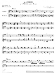 Concerto a 4 Violini senza Basso