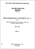 Brandenburg Concerto No.3 in G, BWV 1048, Viola I Part