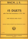 15 Duets after Two-Part Inventions S.772-286, Violin and Cello