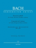 Concerto in G Minor BWV 1056 for Violin and Piano