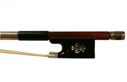 Brazilian Silver Mounted Violin Bow With Horned Frog - 4/4