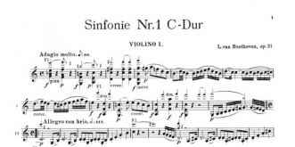Beethoven - Symphony No.1 in C Op.21, Violin I Part
