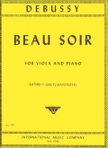Beau Soir for Viola and Piano