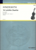 Hindemith - 14 Easy Pieces for Two Violins (SCHOTT)