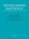 Complete Works for Cello and Piano - Volume I