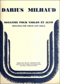 Milhaud - Sonatina for Violin and Viola (MERCURY)