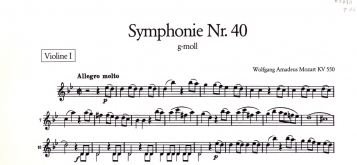 Mozart - Symphony No. 40, Violin I Part (KAL)