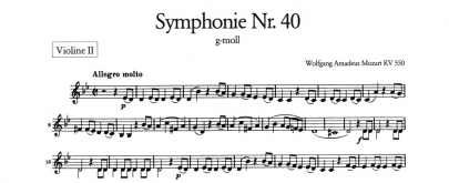 Mozart - Symphony No. 40, Violin II Part (KAL)