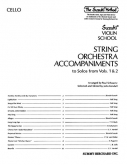 String Orchestra Accompaniments - Cello Part