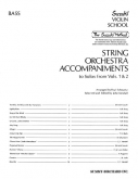 String Orchestra Accompaniments - Bass Part