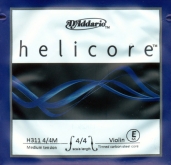 Helicore Violin Steel E String, Ball - medium (Straight) - 4/4