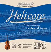 Helicore Orchestral Bass D String - medium (Straight) - 3/4