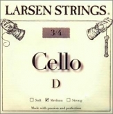 Larsen Fractional Cello D String - medium - 3/4
