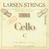Larsen Fractional Wire Core Cello Silver C String - medium - 1/4