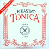 Tonica Violin Silver D String - medium - 1/4-1/8 (New Formula)