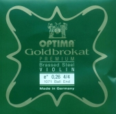 Goldbrokat Premium Brassed Steel Violin String - E26 -4/4 - Ball