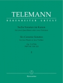 Six Canonic Sonatas Op.5 (1738), TWV 40:118-123, Volume 1