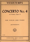 Concerto No.4 in D Minor Op.31 for Violin and Piano