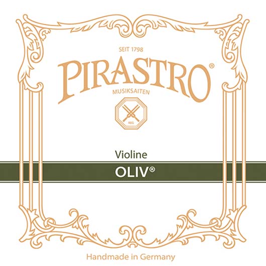 stiff Pirastro Oliv 4/4 Violin D String 16 3/4 Gauge Gut Knot End - Gold-Aluminum/Gut