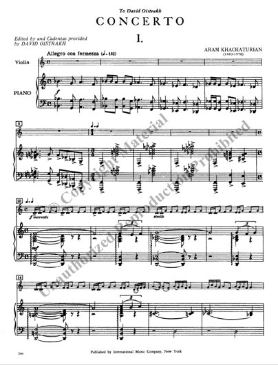 Sustancial Verter fiabilidad Khachaturian - Concerto For Violin And Piano